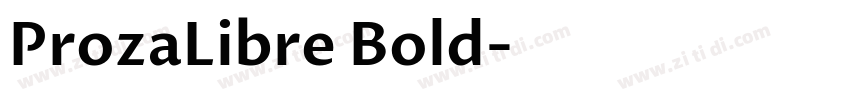 ProzaLibre Bold字体转换